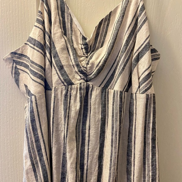 NWOT Reitman’s Signature Linen Dress off white and blue/grey size 3XL. - Picture 4 of 6